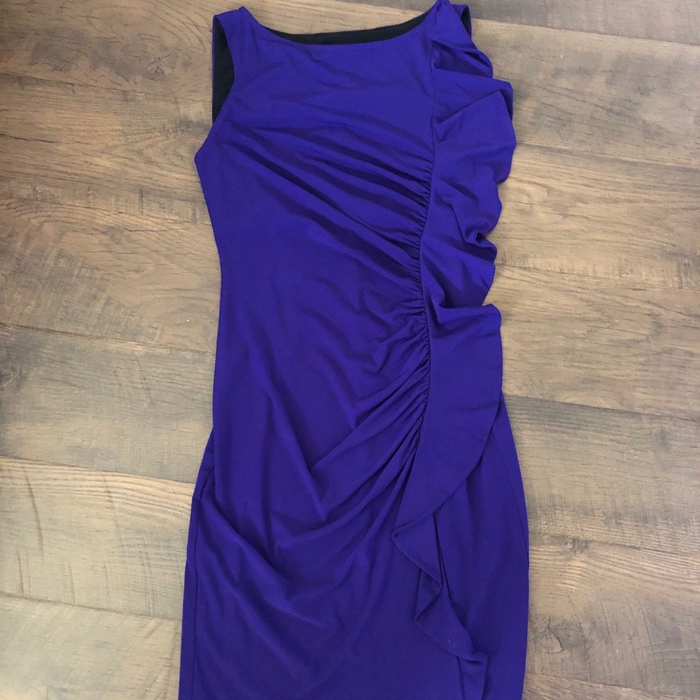 Purple Dress with ruffle